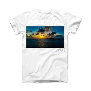 campellovision.com t-shirt Sunset Los Roques Yellow Blue T-shirt