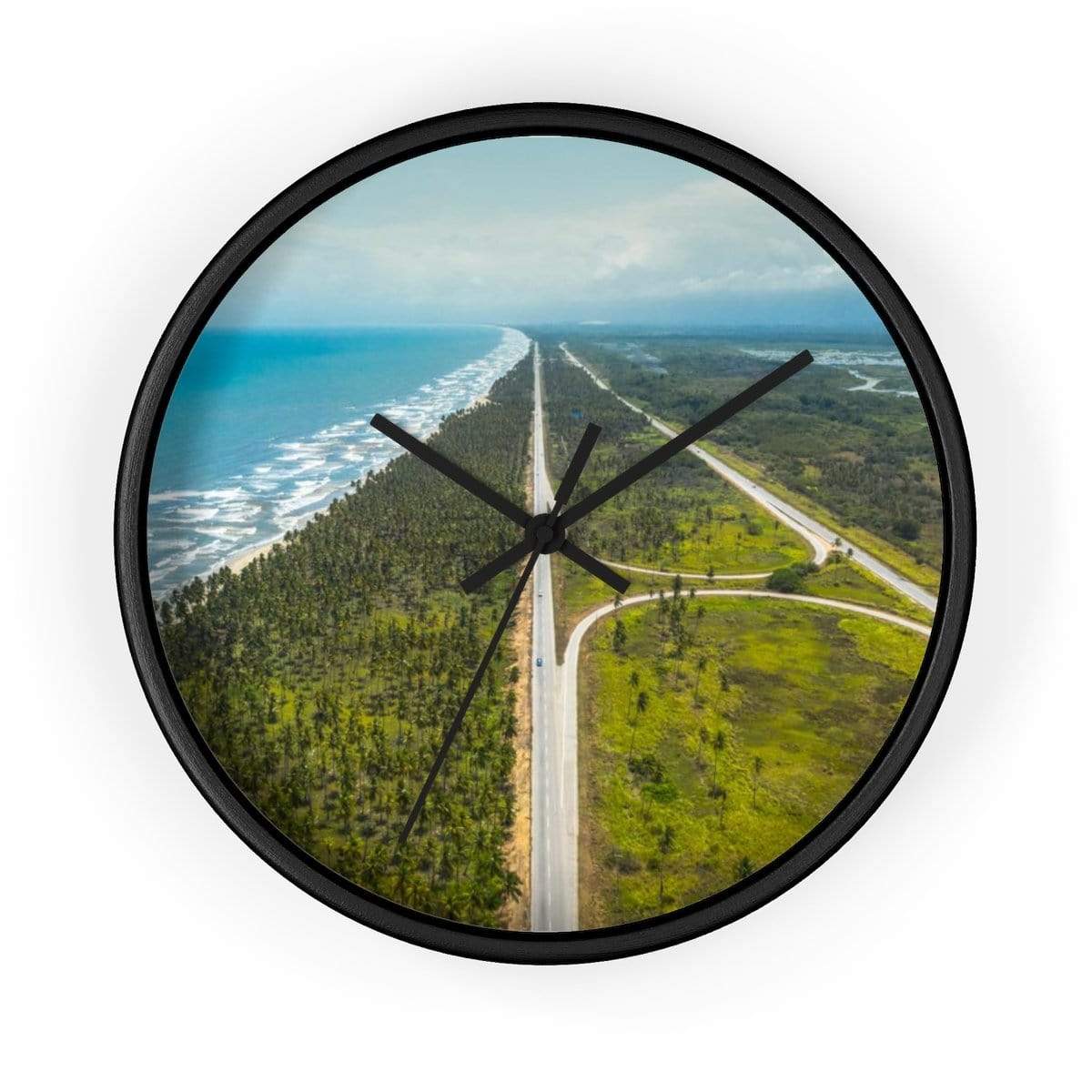 Printify Home Decor 10 in / Black / Black Wall clock